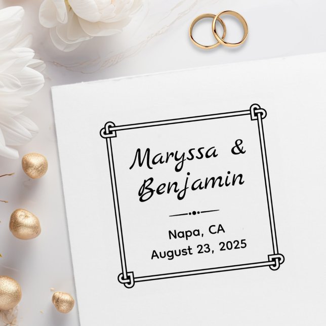 Tampons Encreurs Mariage de cadre en forme de noeud carrossable (Créateur téléchargé)