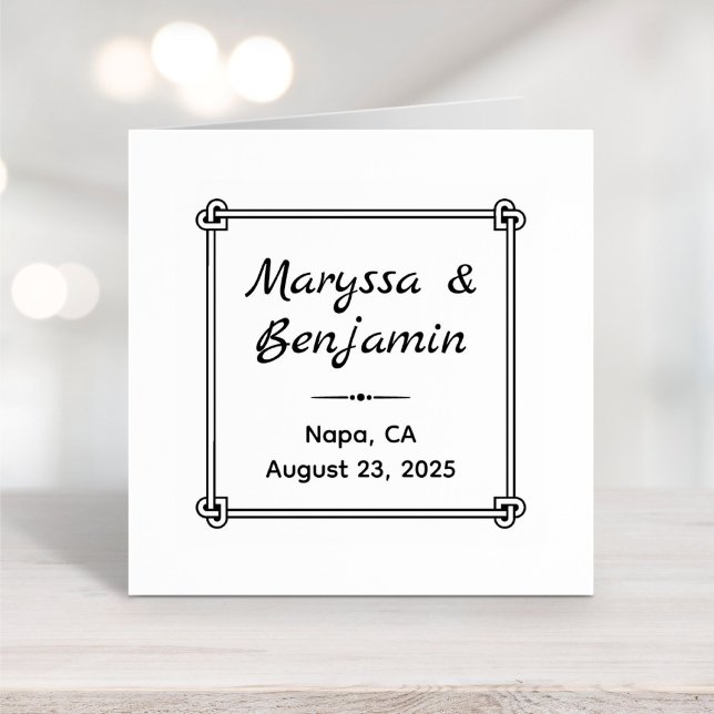 Tampons Encreurs Mariage de cadre en forme de noeud carrossable (Créateur téléchargé)