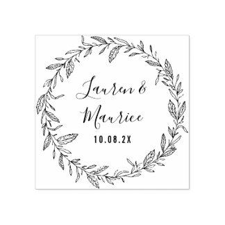 Tampons Encreurs mariage de couronne botanique élégant