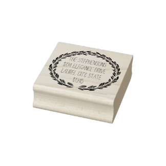 Tampons Encreurs Mariage de couronne moderne ou adresse circulaire