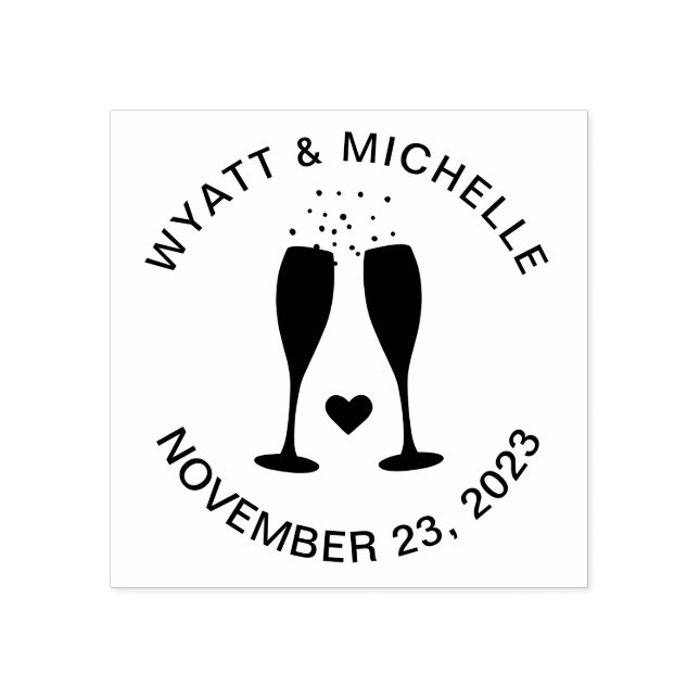 Tampons Encreurs Mariage de la fête du Champagne / Anniversaire Per (Impression)