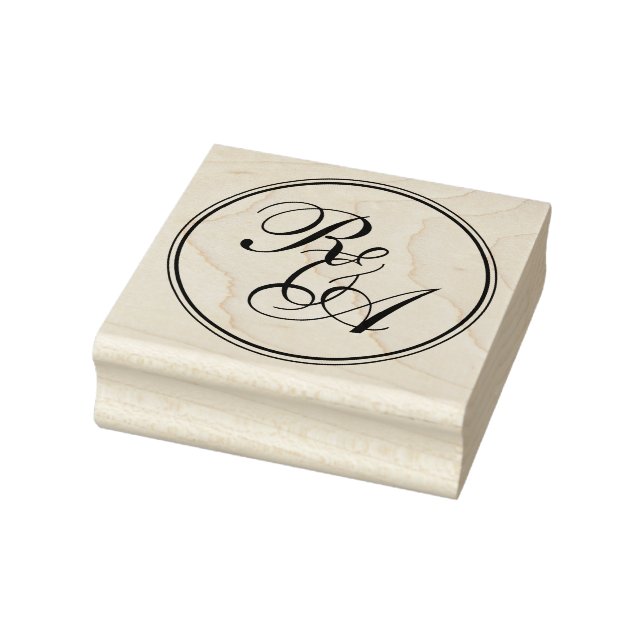 Tampons Encreurs Mariage de monogramme romantique (Tampon)