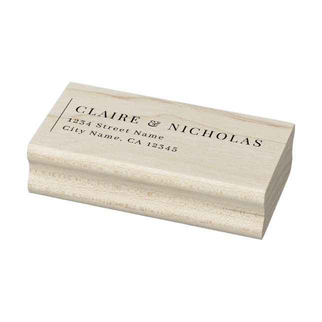 Tampons Encreurs Mariage élégant moderne Adresse de retour Timbre e (Tampon)