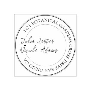 Tampons Encreurs Mariage Fleur d'Hibiscus Rose Bleu Navy Poussiéreu