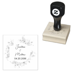 Tampons Encreurs Mariage Floral Aquarelle Jardin d'Été