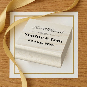 Tampons Encreurs Mariage Minimaliste Art Nouveau de Luxe Alphonse M