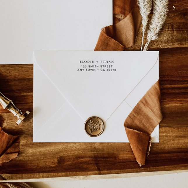 Tampons Encreurs Mariage moderne Adresse de retour Timbre en caoutc (Créateur téléchargé)