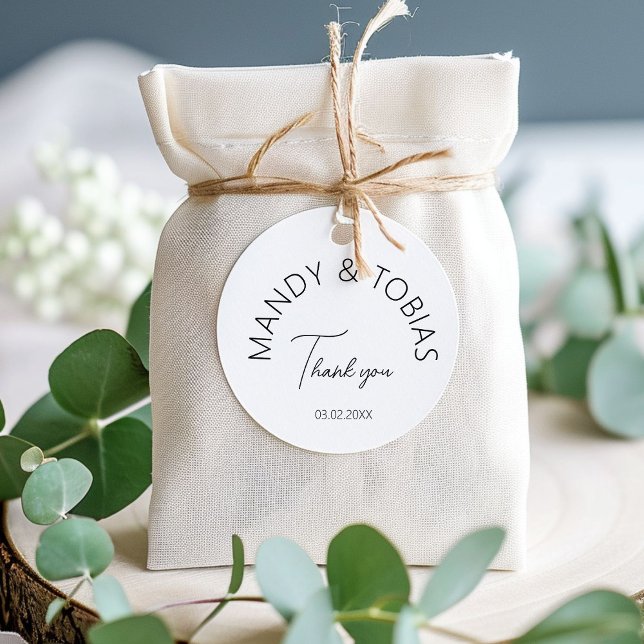 Tampons Encreurs Mariage simple, écriture manuscrite minimale (Simpel, minimal handwriting THANK YOU! Wedding Rubber Stamp)