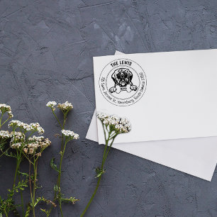 Tampons Encreurs Mastiff Dog Adresse de retour Famille