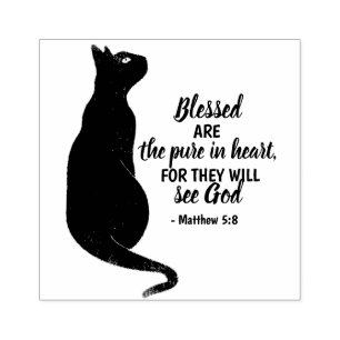 Tampons Encreurs Matthieu 5:8 : Chat Noir Pure dans la Bible du Coe