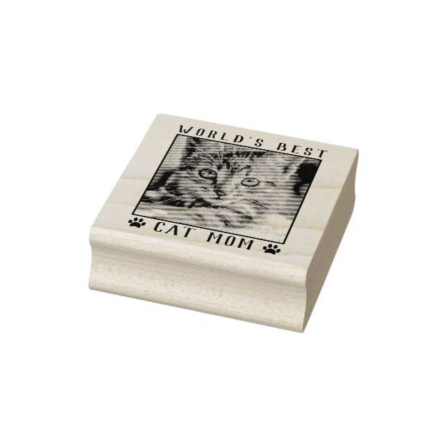 Tampons Encreurs Meilleur Chat Maman Empreintes de pattes Monde Cad (Tampon)