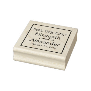 Tampons Encreurs Meilleur. Jour. Jamais ! Typographie des noms des 