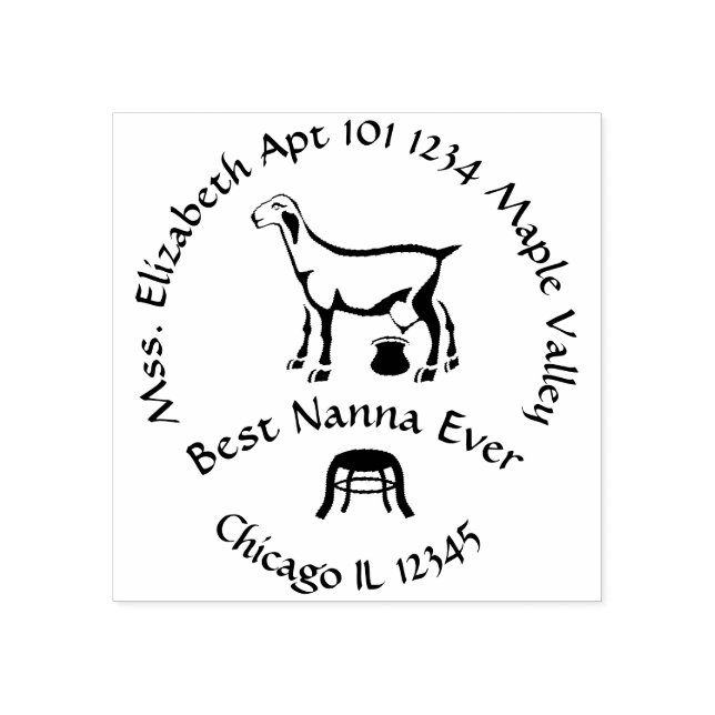 Tampons Encreurs Meilleur Nanna Jamais Militant Chèvre Adresse de r (Impression)