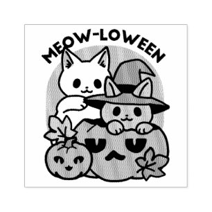 Tampons Encreurs Meow-Loween - Cute Halloween Conception Chat