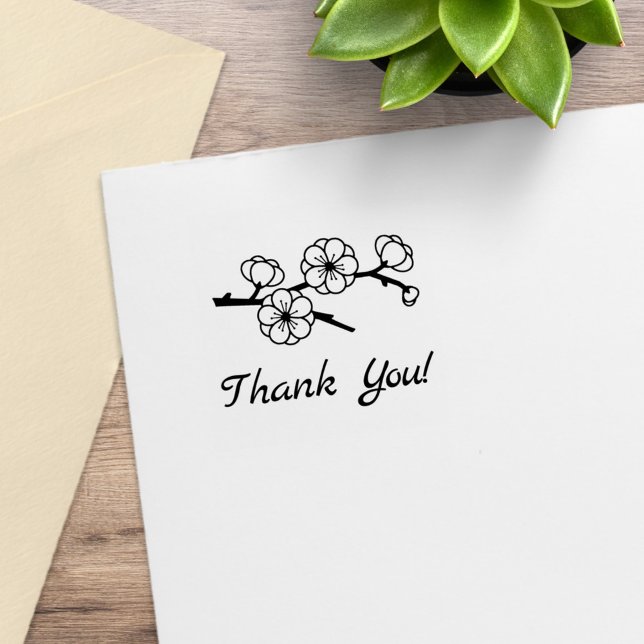 Tampons Encreurs Merci de branche en floraison 1x1 (Créateur téléchargé)