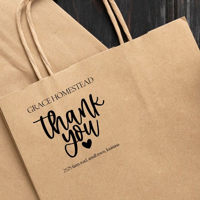 Tampons Encreurs Merci Heart Farmers Market Ajouter un nom (Créateur téléchargé)