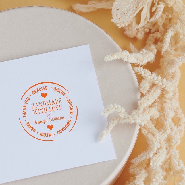 Tampons Encreurs Merci Multilingue Moderne Fait À La Main Avec Amou (Créateur téléchargé)