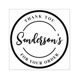 Tampons Encreurs Merci noir blanc pour votre entreprise de commande