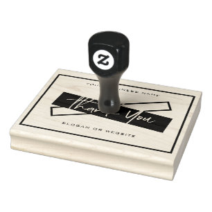 Tampons Encreurs Merci Nom d'entreprise Site Web Black Masking Band