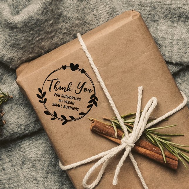 Tampons Encreurs Merci pour soutenir ma petite entreprise Vegan, (Créateur téléchargé)
