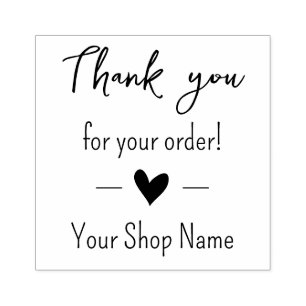 Tampons Encreurs Merci pour votre timbre de magasin de commande
