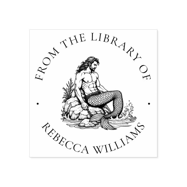 Tampons Encreurs Merman enchantée "De la bibliothèque de" Ocean Kin (Impression)