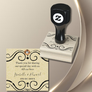 Tampons Encreurs Message de Merci du Mariage personnel Couple