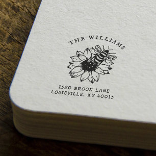 Tampons Encreurs Miel Bee Nom de famille Vintage et adresse de re