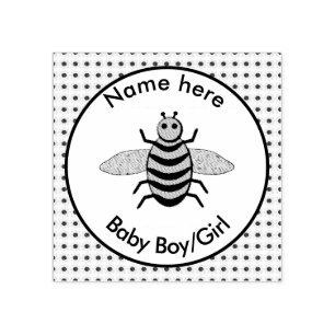 Tampons Encreurs Mignonne Bébé Abeille Jaune Révélation du Sexe Neu