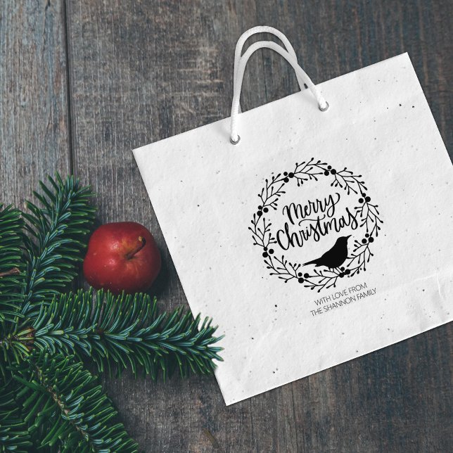 Tampons Encreurs Mignonne couronne d'oiseaux Joyeux Noël, Famille G (Créateur téléchargé)