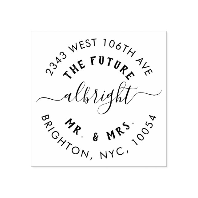 Tampons Encreurs Mignonne M. & Mme Mariage Faire-part Adresse de re (Impression)