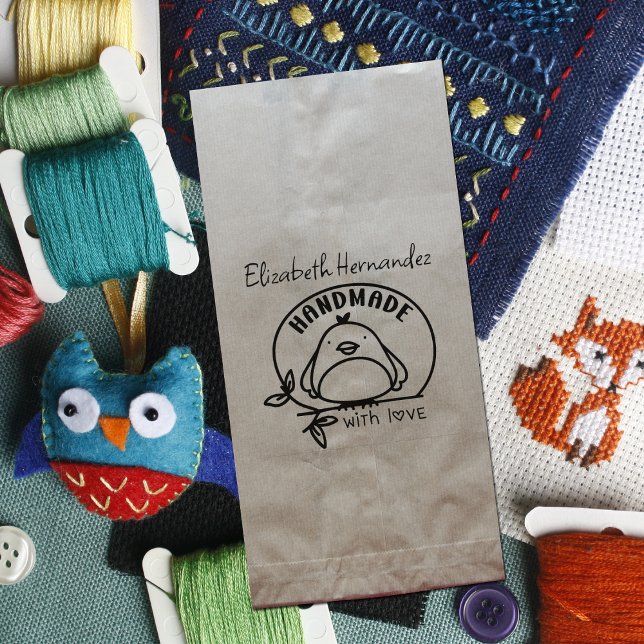 Tampons Encreurs Mignonne Oiseau fait main avec amour (Créateur téléchargé)