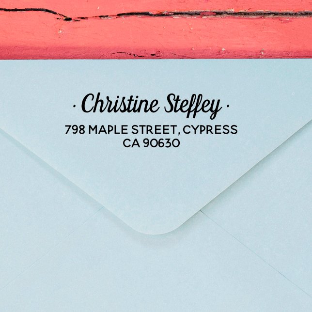 Tampons Encreurs Mini-nom complet - Adresse de retour d'écriture ma (Rubber Stamp Mock-up)