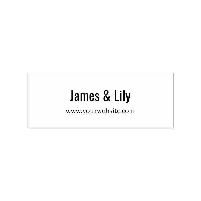 Tampons Encreurs Minimal Business Address Stamp with Name & Website (Impression)