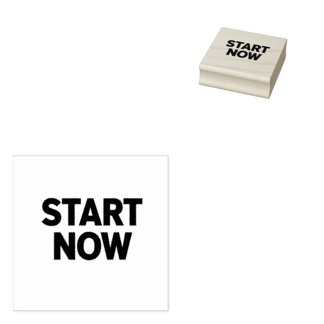 Tampons Encreurs Minimalist bold start now text (Tamponné)