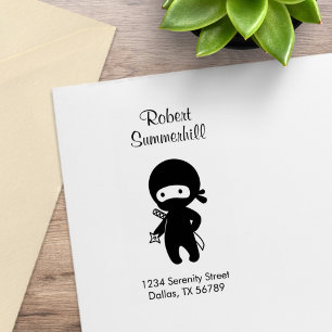 Tampons Encreurs Minuscule Ninja tenant l'adresse de l'étoile de la