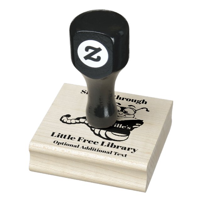 Tampons Encreurs Modèle de ver de livre Timbre en bois (Tampon)