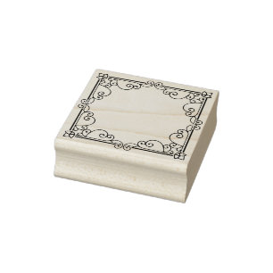 Tampons Encreurs modèle mettre votre nom vignes florales timbre d'a