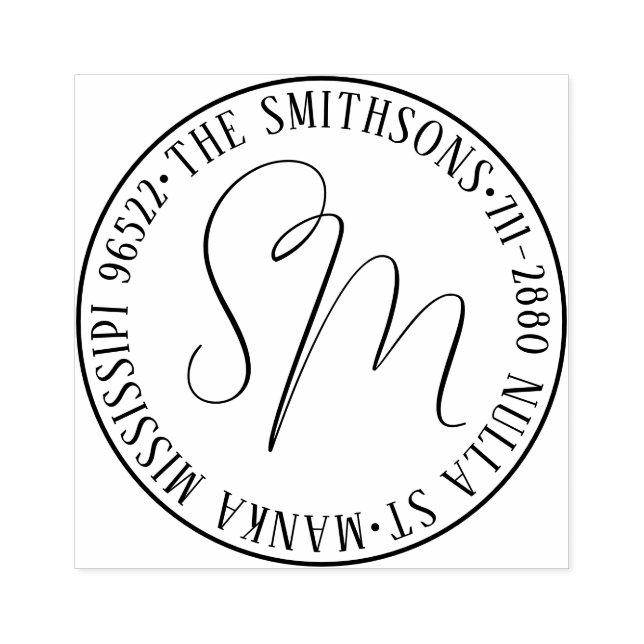 Tampons Encreurs Modern Classic Nom de famille Retour Circulaire d' (Impression)