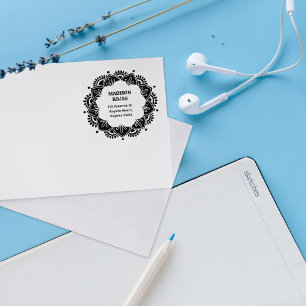 Tampons Encreurs Modern Mandala Nom personnalisé Adresse de retour