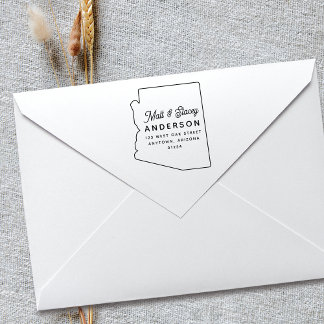 Tampons Encreurs Modern Simple Chic ARIZONA State Return Adresse