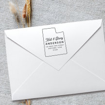 Modern Simple Chic UTAH State Return Adresse