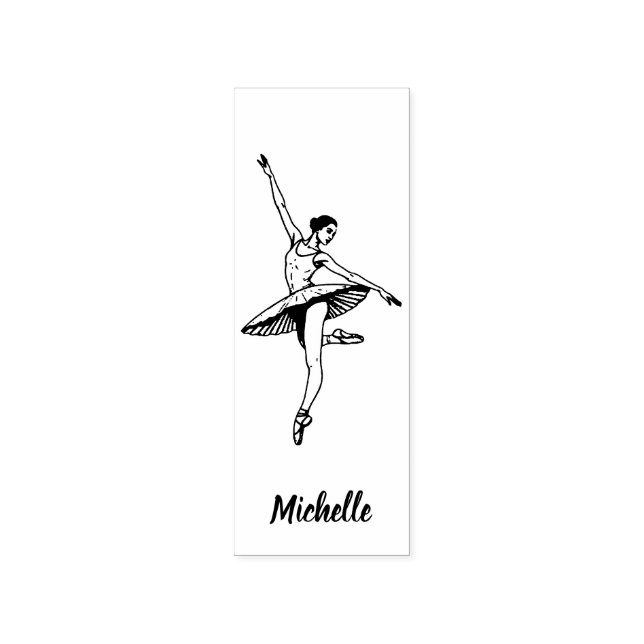Tampons Encreurs Modern Trendy Ballerina Ballet Dance Personalized  (Impression)