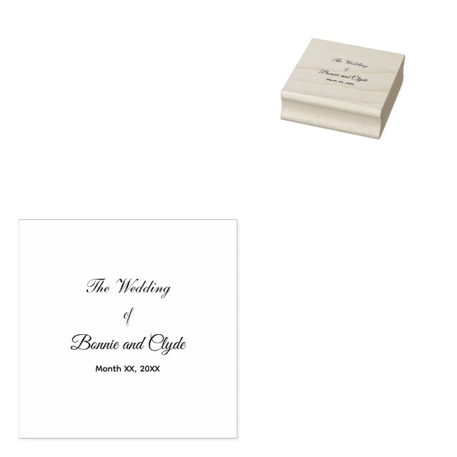 Tampons Encreurs Modern Wedding Ceremony Decorative Rubber Stamp (Tamponné)