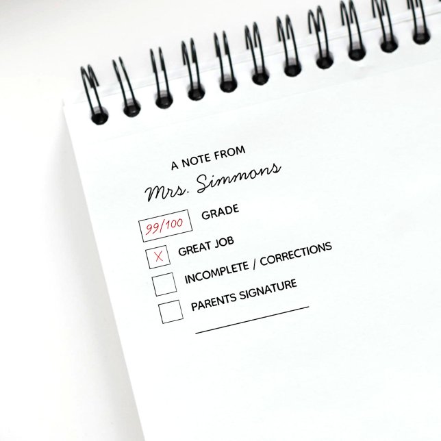 Tampons Encreurs Moderne Custom Teacheuse Accueil Grade Grand Trava (Créateur téléchargé)