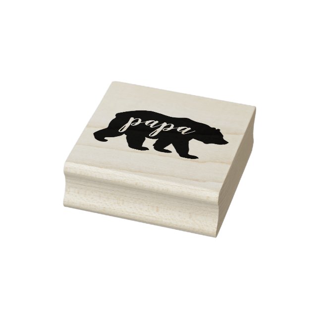Tampons Encreurs Moderne Papa Bear Script Bear Silhouette (Tampon)