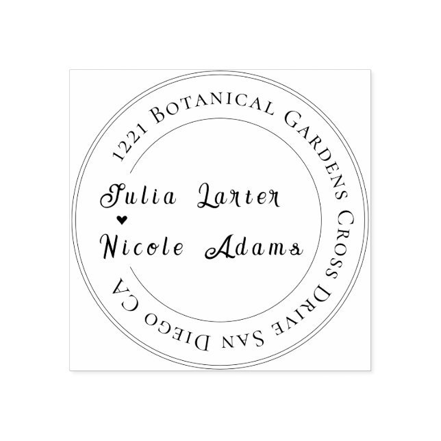 Tampons Encreurs Moderne Romantique Élégant Mariage de couronne flo (Impression)