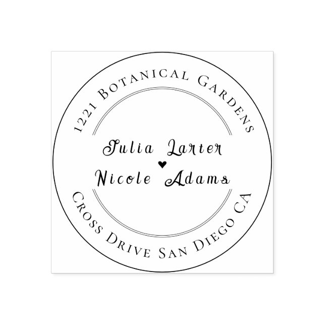 Tampons Encreurs Moderne Romantique Élégant Mariage de couronne flo (Impression)