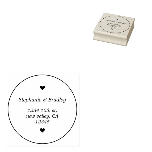 Tampons Encreurs Moderne Simple élégant Script Mariage nouvellement (Tamponné)