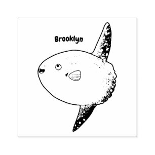 Tampons Encreurs Mola mola poisson soleil de l'océan mignon dessin